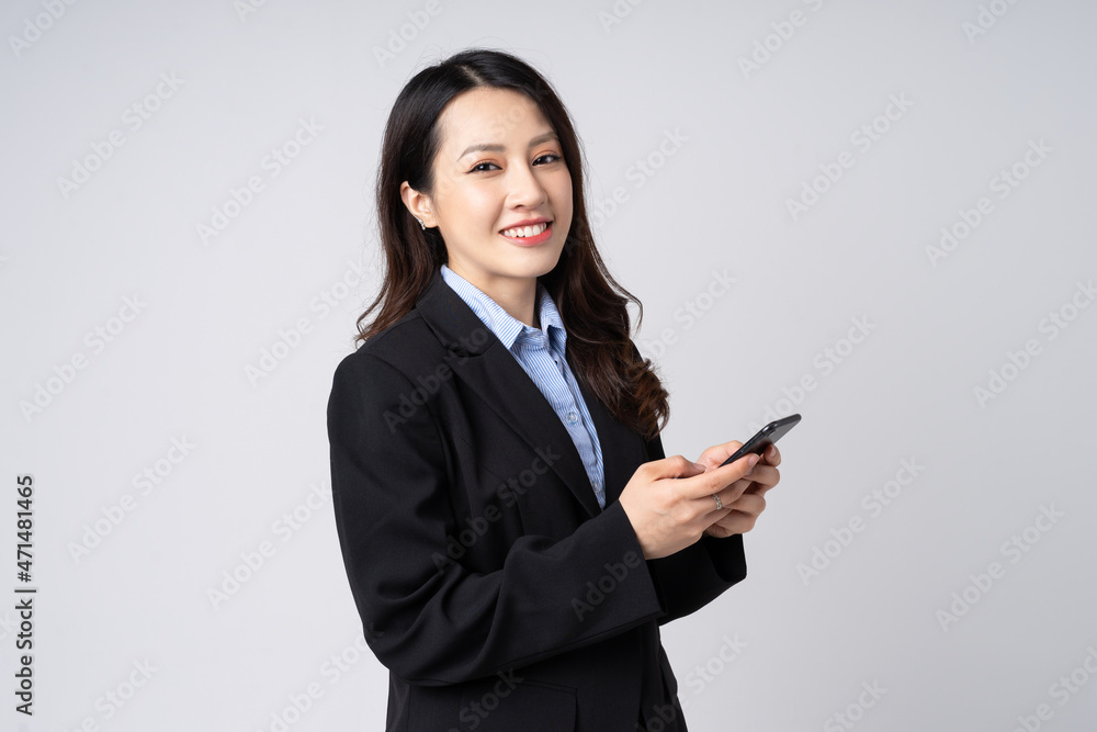 Asian businesswoman portrait, isolated on white background Asian businesswoman portrait, isolated on white background