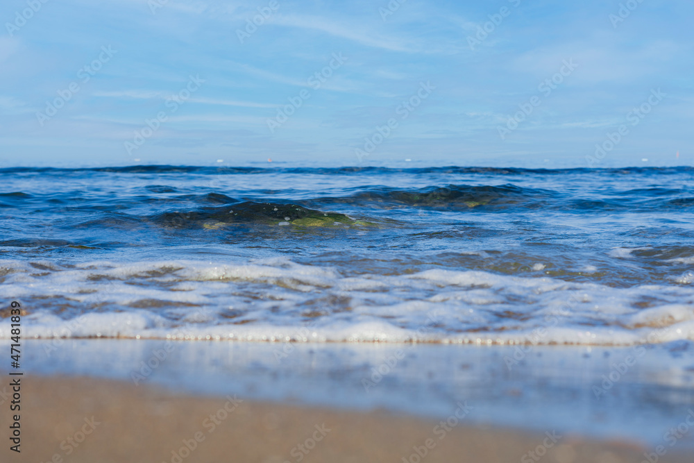 sea shore, beach, rocks and small waves. No People. Copy Space. Selective Focus. sea shore, beach, rocks and small waves. No People. Copy Space. Selective Focus.