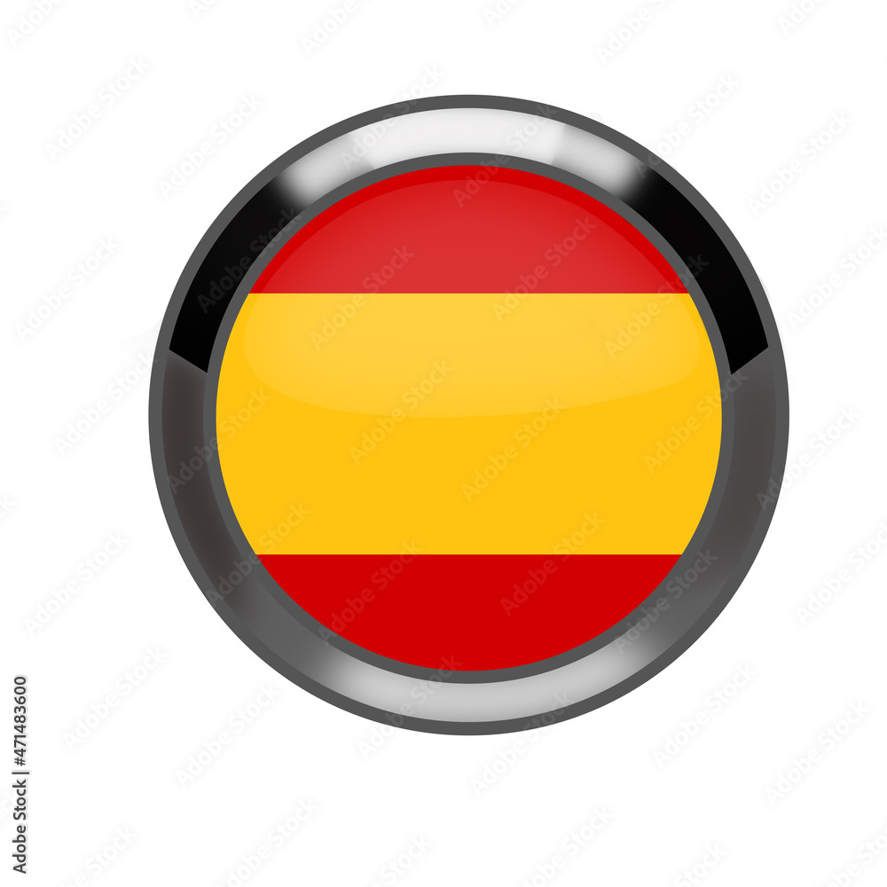 Spain, Spanish flag button for web Spain, Spanish flag button for web