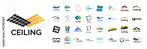 Vector logo of a construction company, ceilings