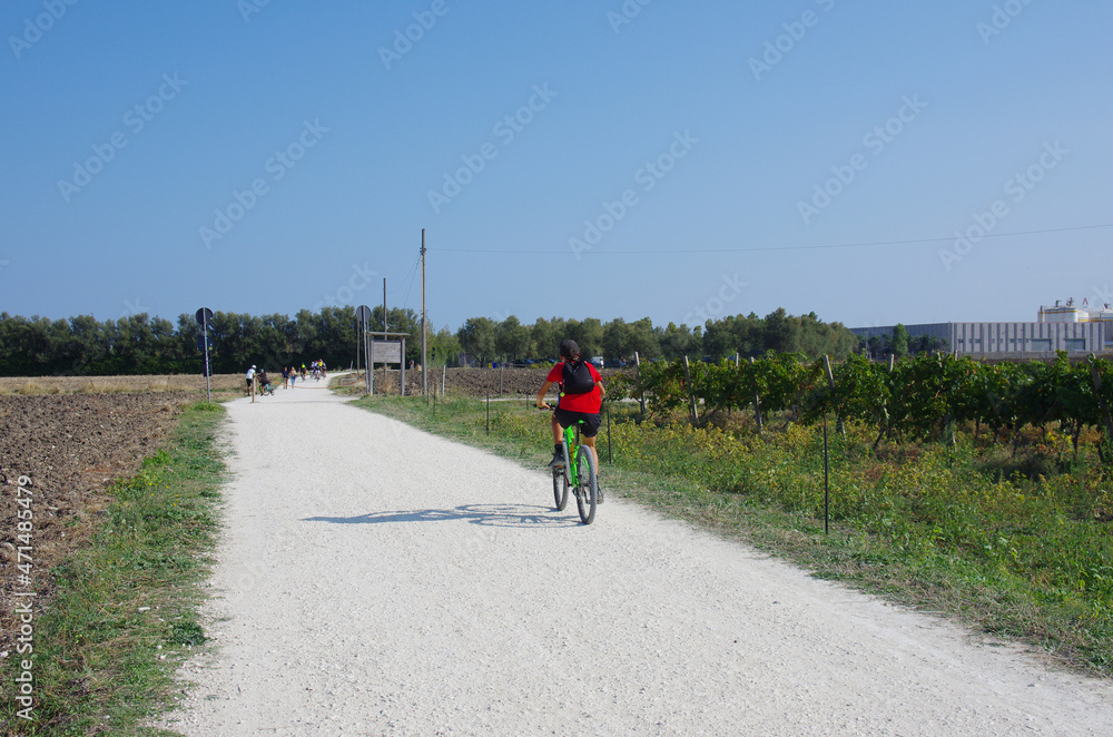 Obraz premium Cycling is a timeless passion that makes us stay in contact with nature.