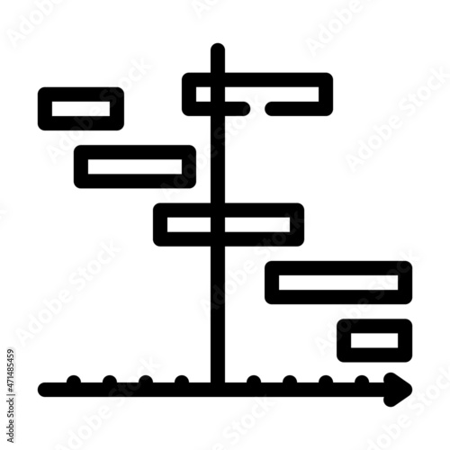 separation of tasks line icon vector. separation of tasks sign. isolated contour symbol black illustration