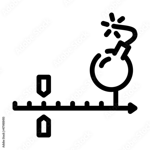 deadline project line icon vector. deadline project sign. isolated contour symbol black illustration