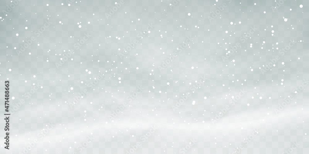 Png Vector heavy snowfall, snowflakes in different shapes and forms ...