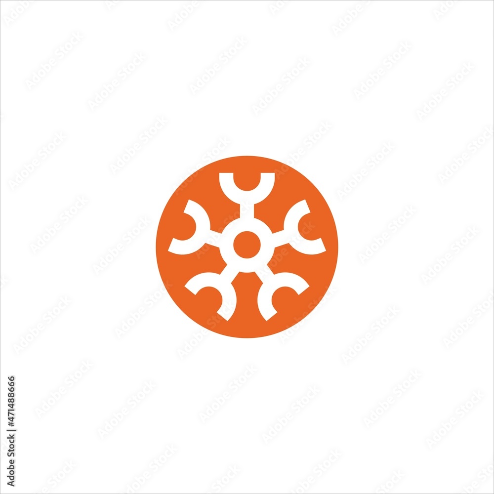 initial c logo vector template ball