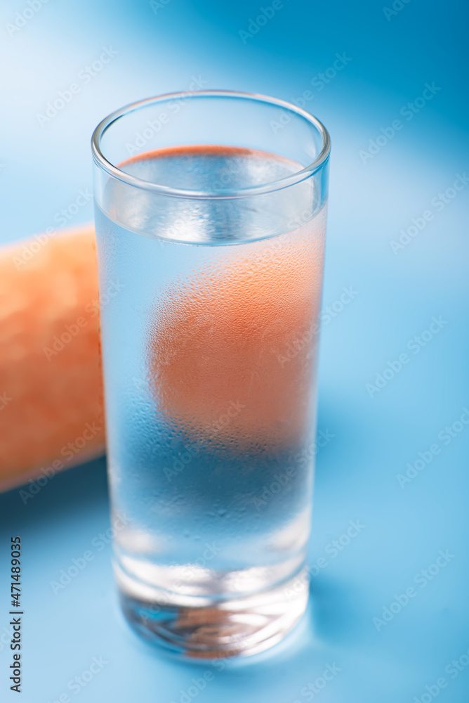 custom made wallpaper toronto digitalGlass of pure cold water on a blue background.