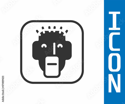 Grey Rapper icon isolated on white background. Vector