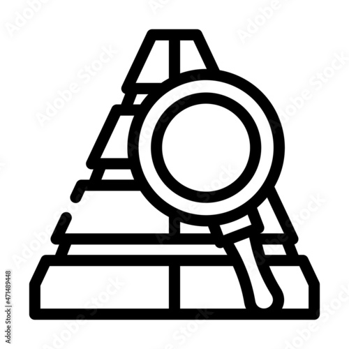 pyramid of needs line icon vector. pyramid of needs sign. isolated contour symbol black illustration