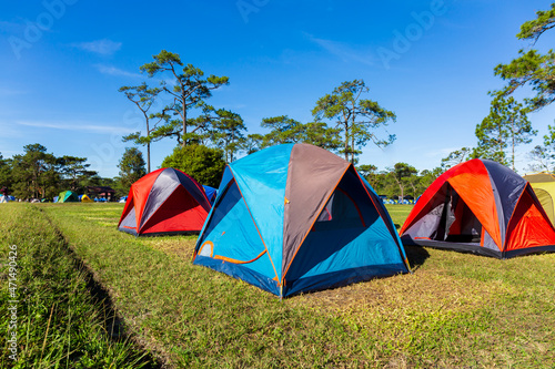 Colorful outdoor tent