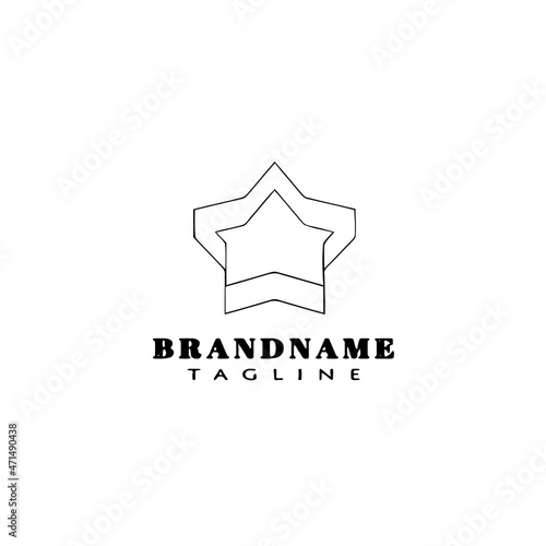 creative cookie cutter logo cartoon icon design template black isolated vector illustration