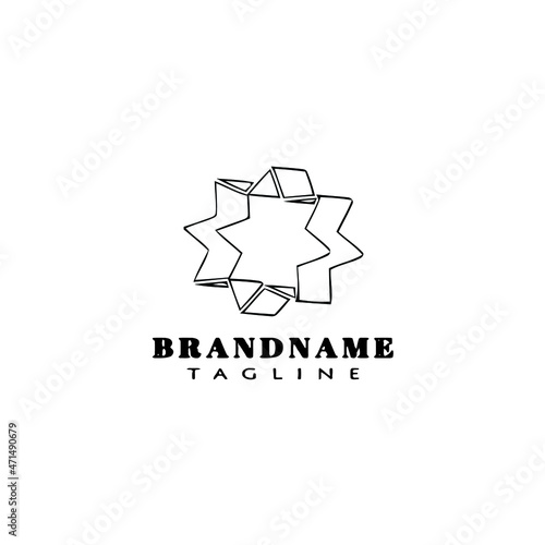 cookie cutter logo cartoon icon design template black simple vector illustration