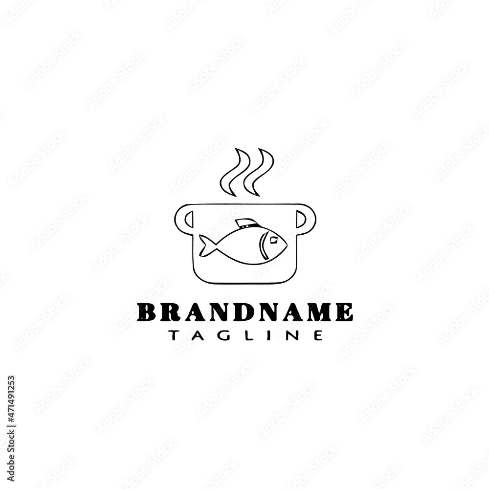 cooking logo cartoon icon design template black isolated vector cute cooking logo cartoon icon design template black isolated vector cute