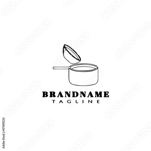 cooking logo cartoon icon design template black isolated vector