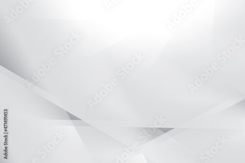 Abstract white and gray color, modern design background with geometric shape. Vector illustration.