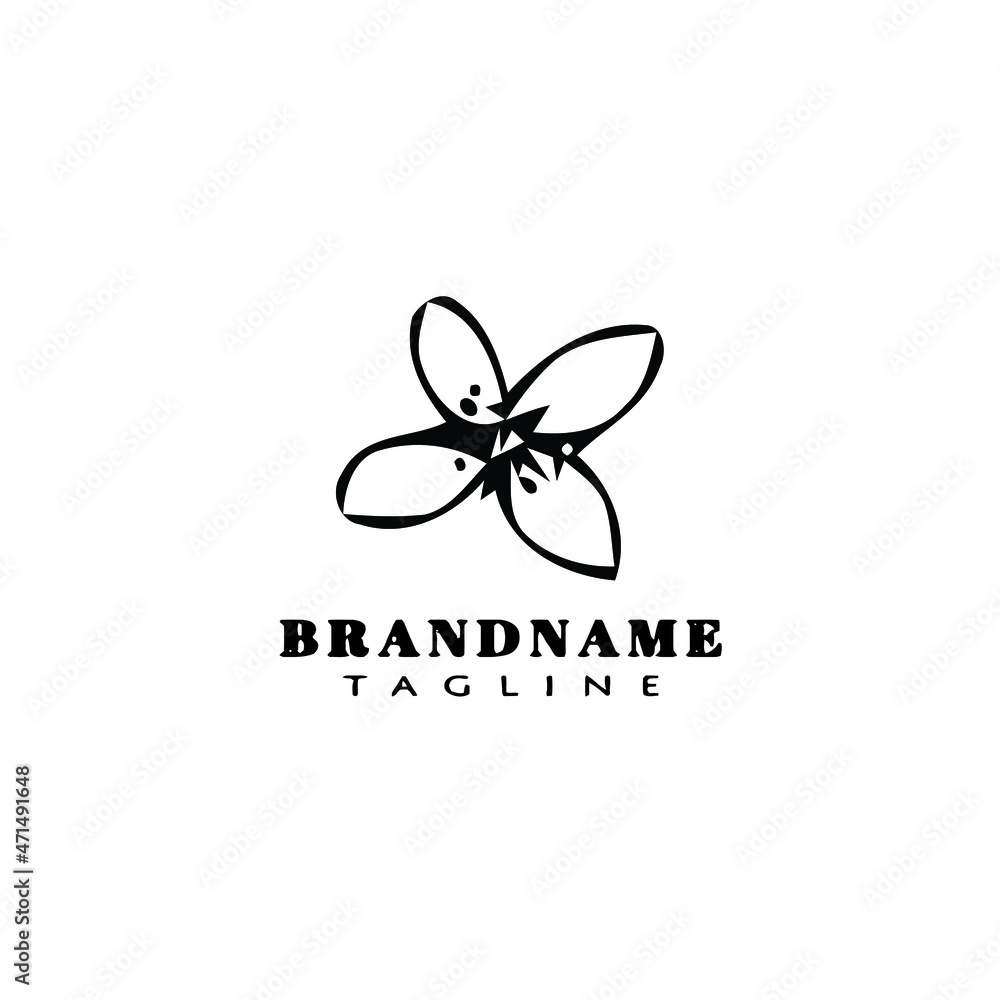 flower logo cartoon icon design template black isolated vector flower logo cartoon icon design template black isolated vector