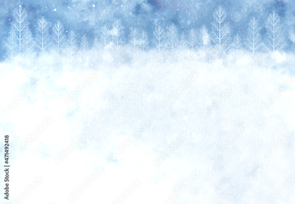 Wonderland illustration image of branch fir tree Blue02 Wonderland illustration image of branch fir tree Blue02