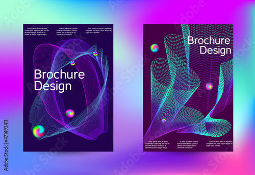 Minimum coverage of a vector. Cover design. Set of modern abstract musical backgrounds. Sound flyer for creating a fashionable cover, banner, poster, booklet...