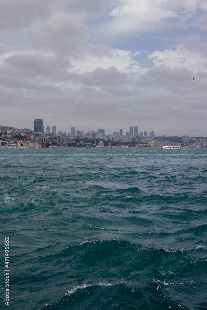 The beautiful view of Istanbul from the waterfront