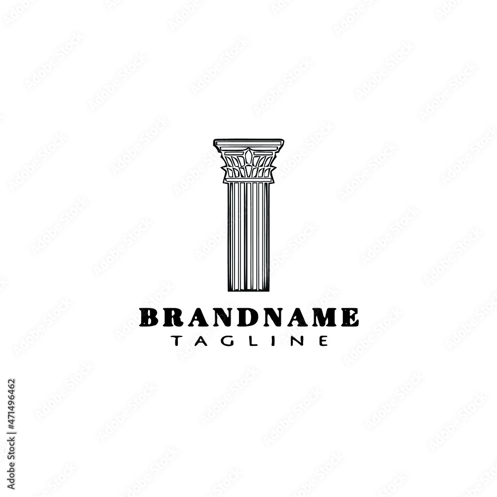 roman pillar logo cartoon icon design symbol black isolated vector illustration roman pillar logo cartoon icon design symbol black isolated vector illustration