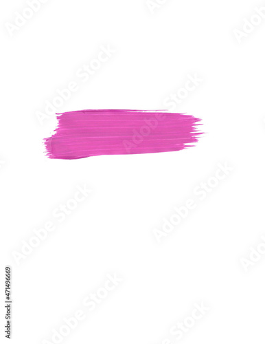 Brush Strokes on White Background for Graphic Elements, Digital Painting and Design