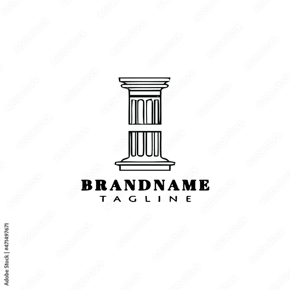 roman pillar logo cartoon icon simple template black isolated vector illustration roman pillar logo cartoon icon simple template black isolated vector illustration