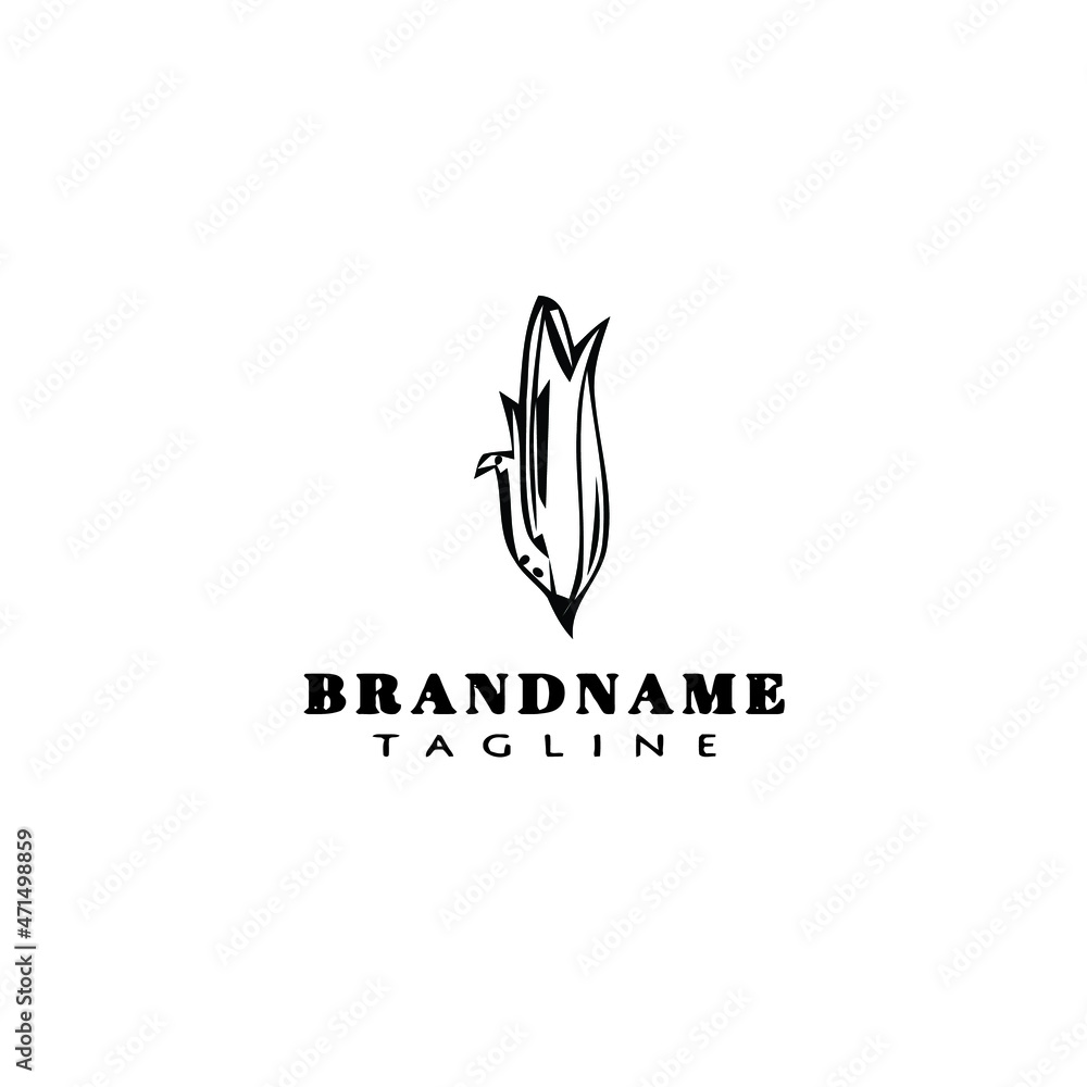 corn logo cartoon icon design template black concept vector illustration corn logo cartoon icon design template black concept vector illustration