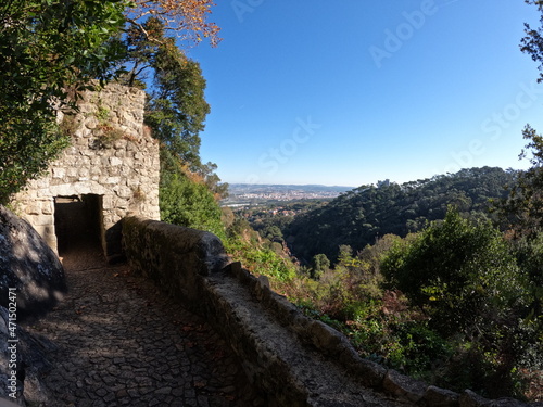 Castle of the Moors or Castelo dos Mouros a hilltop medieval castle located in Portugal