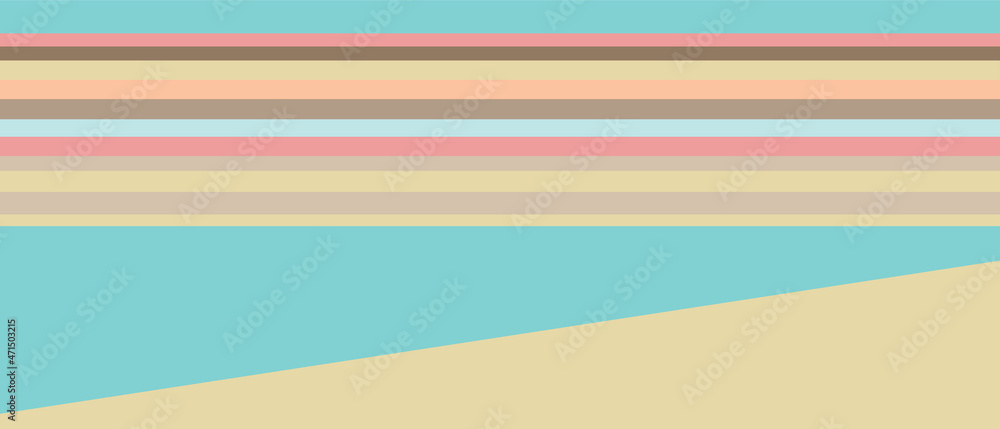 Striped background with geometric shapes. Template for wallpaper, screensavers, modern design in pastel shades of color. Striped background with geometric shapes. Template for wallpaper, screensavers, modern design in pastel shades of color.