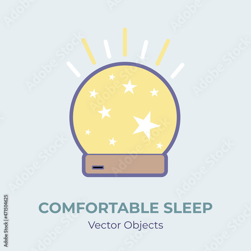 Fotografi Child night light vector isolated