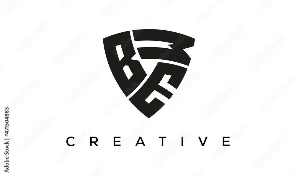 BEW letters logo, security Shield logo vector BEW letters logo, security Shield logo vector
