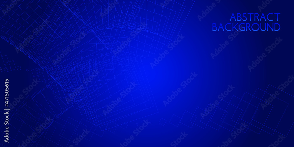 Abstract sound waves of many lines isolated on dark blue background. Creative vector line backdrop.  