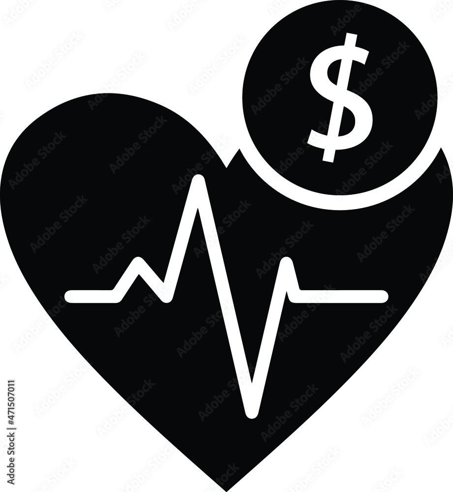 business icon with heart sign, deposit insurance icon. business icon with heart sign, deposit insurance icon.