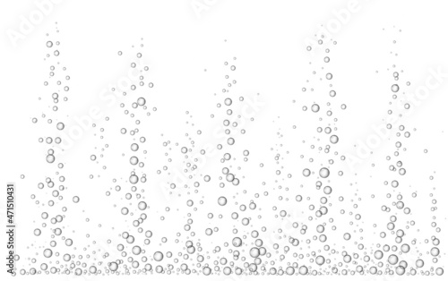 Bubble fizz water vector champagne soda sparkle underwater bubbles background. Fizz foam liquid transparent