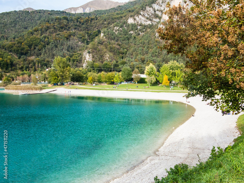 Obraz na płótnie The Ledro Lake is a beautiful Lake near Garda Lake-Italy w salonie