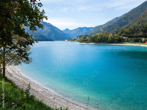 Obraz na płótnie The Ledro Lake is a beautiful Lake near Garda Lake-Italy w salonie