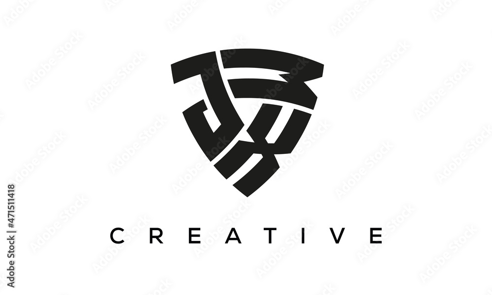 JXW letters logo, security Shield logo vector JXW letters logo, security Shield logo vector