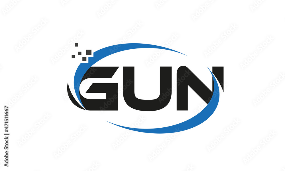 dots or points letter GUN technology logo designs concept vector Template Element dots or points letter GUN technology logo designs concept vector Template Element