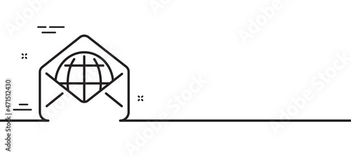 Web Mail line icon. Message correspondence sign. E-mail symbol. Minimal line illustration background. Web Mail line icon pattern banner. White web template concept. Vector