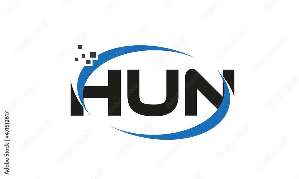 dots or points letter HUN technology logo designs concept vector Template Element dots or points letter HUN technology logo designs concept vector Template Element
