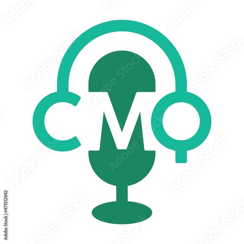 logo letter C M podcast