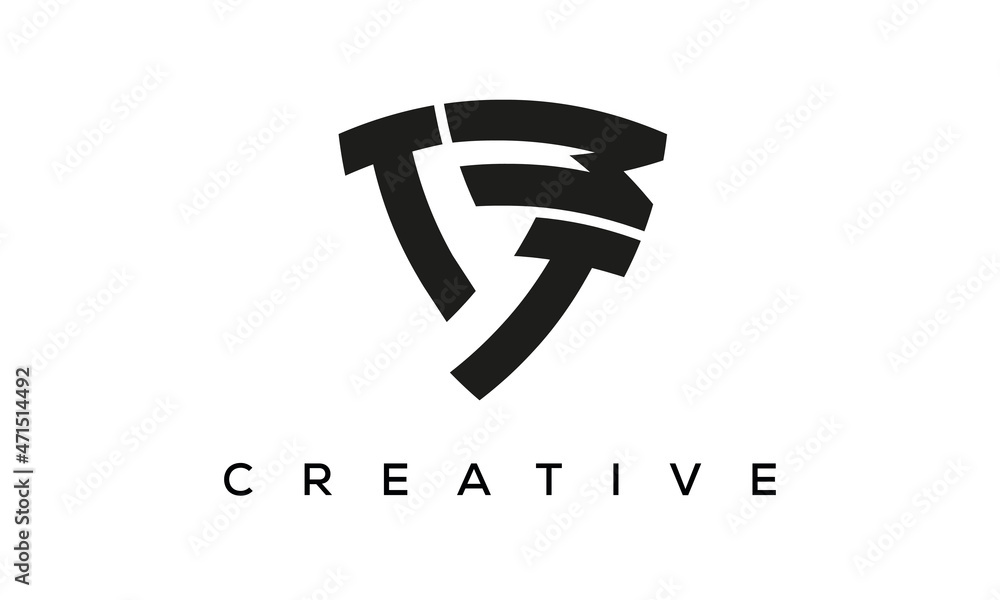 TTW letters logo, security Shield logo vector TTW letters logo, security Shield logo vector