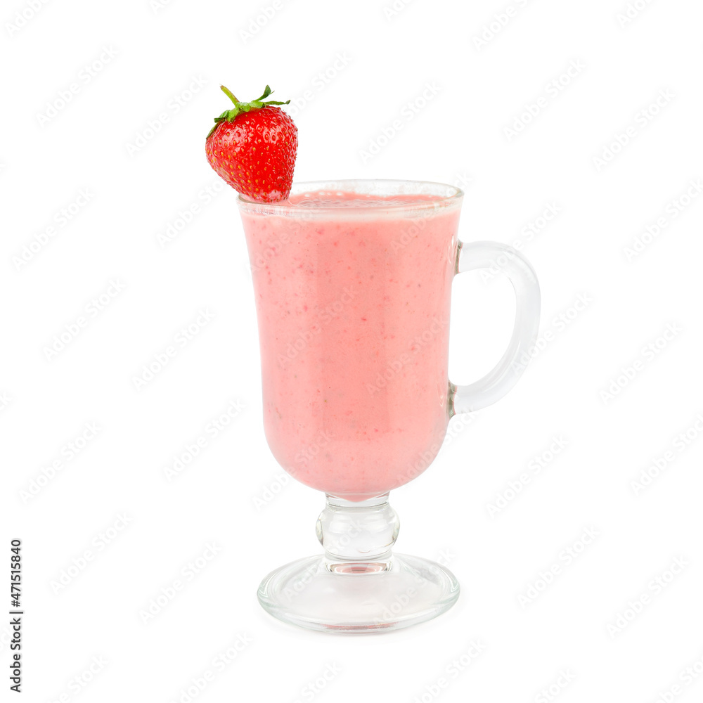 Strawberry cocktail isolated on white background. Strawberry cocktail isolated on white background.