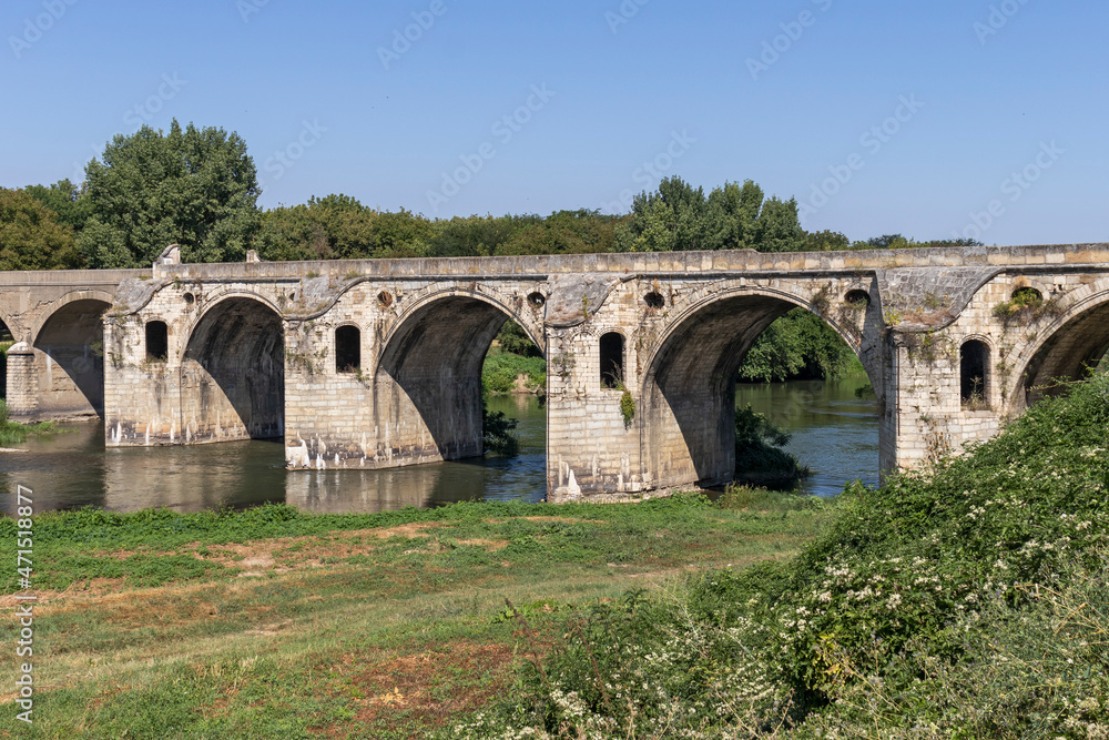 Nineteenth-century bridge over the Yantra River in Byala, Bulgaria