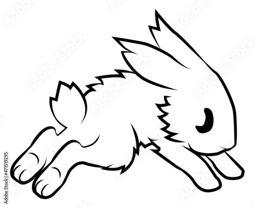 Bunny Jump Line Drawing