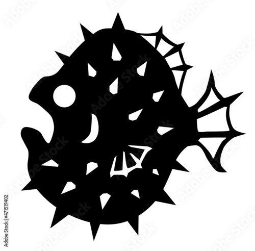 Puffy Fish Stencil