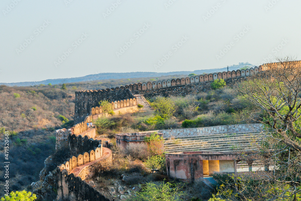 Nahargarh Fort on a cloudy day