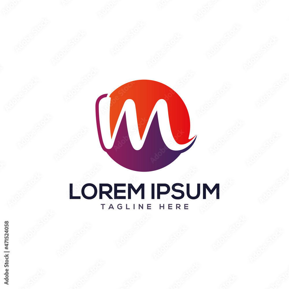 lettermark M logo template m letter logo for business,corporate,consulting services