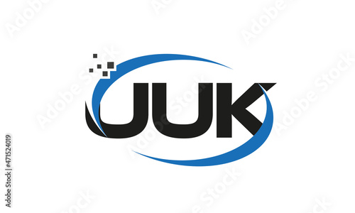 dots or points letter UUK technology logo designs concept vector Template Element 