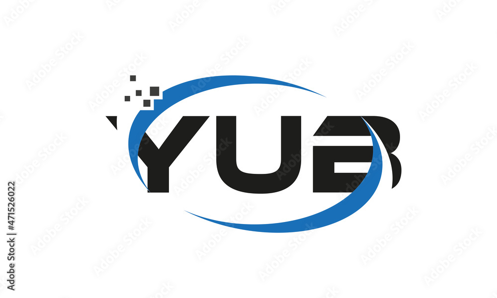 dots or points letter YUB technology logo designs concept vector Template Element	