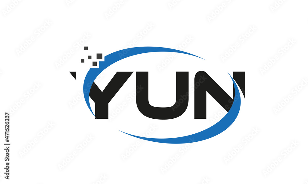 dots or points letter YUN technology logo designs concept vector Template Element dots or points letter YUN technology logo designs concept vector Template Element
